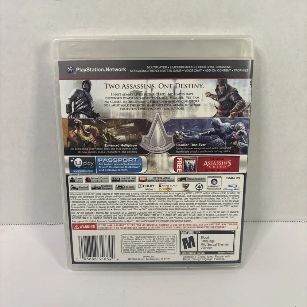 Assassin's Creed Revelations PS3 Sony PlayStation 3 Complete CIB w/ Manual